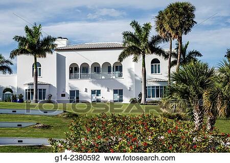 Florida, Jensen Beach, Mansion at Tuckahoe, Mount Elizabeth, Art Deco style, outside, exterior View Large Photo Image Stock Image - Florida, Jensen Beach, Mansion at Tuckahoe, Mount Elizabeth, Art Deco style, outside, exterior. Fotosearch