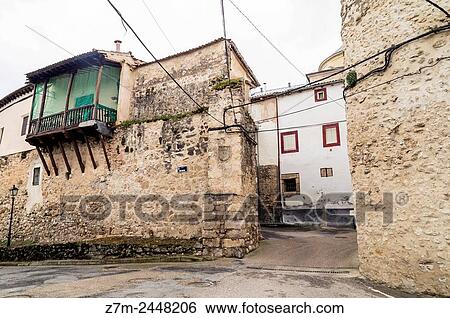 Stock Photograph - Fuentidueña. Conjunto histórico. Segovia province. Castile-Leon. Spain.. Fotosearch