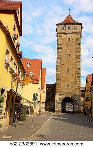 Galgentor. Rothenburg ob der Tauber, Romantic Road, Romantische Strasse, Franconia, Bavaria, Germany, Europe. View Large Photo Image Stock Image - Galgentor. Rothenburg ob der Tauber, Romantic Road, Romantische Strasse, Franconia, Bavaria, Germany, Europe.. Fotosearch
