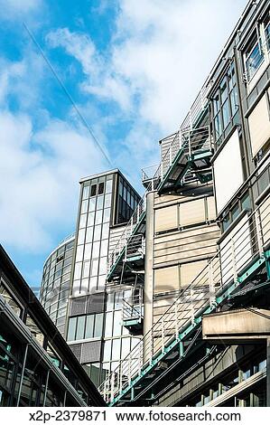 Stock Image - Modern office building at Hamburg.. Fotosearch