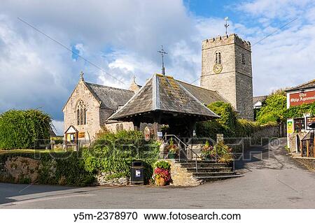 Mortehoe village, St MaryÆs church and The Ship Aground pub near Woolacombe, North Devon, England, United Kingdom. View Large Photo Image Stock Image - Mortehoe village, St MaryÆs church and The Ship Aground pub near Woolacombe, North Devon, England, United Kingdom.. Fotosearch