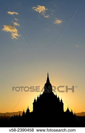 Myanmar, Bagan, Sulamani pagoda at sunset. View Large Photo Image Stock Photo - Myanmar, Bagan, Sulamani pagoda at sunset.. Fotosearch