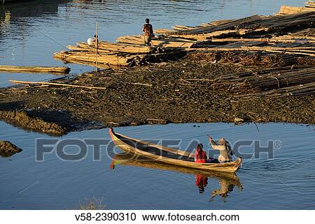 Myanmar, Mandalay, Bamboo market near the banks of the Irrawaddy river. View Large Photo Image Stock Image - Myanmar, Mandalay, Bamboo market near the banks of the Irrawaddy river.. Fotosearch