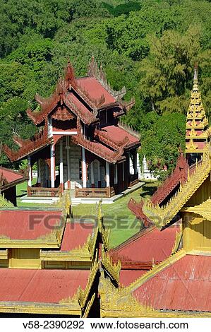 Myanmar, Mandalay, The royal palace. View Large Photo Image Stock Image - Myanmar, Mandalay, The royal palace.. Fotosearch