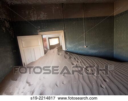 Stock Photo - Namibia, Kolmanskop, Abandoned ghost town. Fotosearch