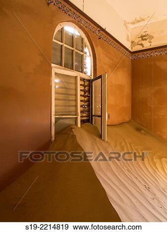 Namibia, Kolmanskop, Abandoned ghost town View Large Photo Image Stock Photo - Namibia, Kolmanskop, Abandoned ghost town. Fotosearch