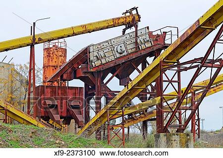 Old machinery of gravel quarry. View Large Photo Image Stock Image - Old machinery of gravel quarry.. Fotosearch