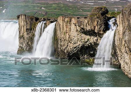 One of Iceland's most spectacular waterfalls, Go? afoss, meaning Waterfall of the Gods in Icelandic, outside Akureyri, Iceland. View Large Photo Image Stock Image - One of Iceland's most spectacular waterfalls, Go? afoss, meaning Waterfall of the Gods in Icelandic, outside Akureyri, Iceland.. Fotosearch