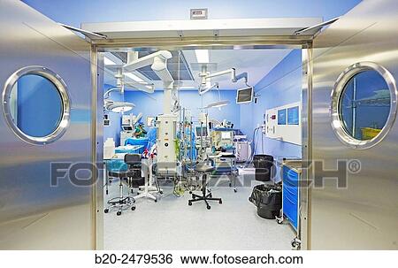 Stock Photograph - Operating room, Brain operation, Neurosurgery, Hospital Donostia, San Sebastian, Gipuzkoa, Basque Country, Spain. Fotosearch