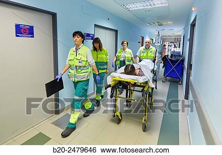 Patient transfer stretcher, Emergency room, Hospital Donostia, San Sebastian, Gipuzkoa, Basque Country, Spain View Large Photo Image Stock Photograph - Patient transfer stretcher, Emergency room, Hospital Donostia, San Sebastian, Gipuzkoa, Basque Country, Spain. Fotosearch