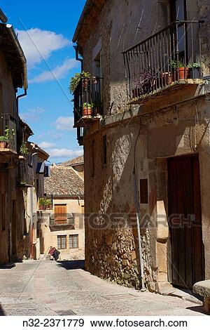 Stock Photo - Pedraza, Segovia Province, Castille Leon, Spain.. Fotosearch
