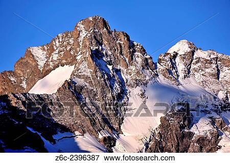 Plus Haut Sommet Montagne Régions Partie La Meije Hautes Alpes Alpes Françaises France Banque De Photo