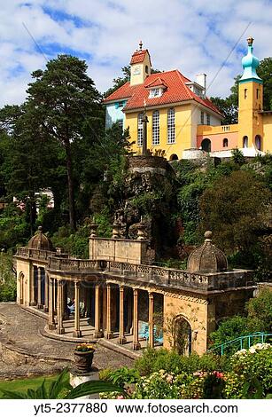 Portmeirion Village, Wales, United Kingdom, Europe. View Large Photo Image Stock Image - Portmeirion Village, Wales, United Kingdom, Europe.. Fotosearch