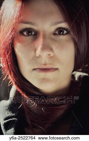 Portrait of a young woman. View Large Photo Image Picture - Portrait of a young woman.. Fotosearch