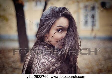 Portrait of a young woman. View Large Photo Image Stock Image - Portrait of a young woman.. Fotosearch