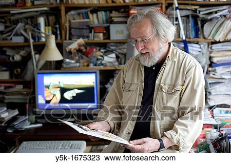 Portrait of the 72 year old Gerard, who is still actively working as a spiritual coach, painter and researcher. View Large Photo Image Stock Image - Portrait of the 72 year old Gerard, who is still actively working as a spiritual coach, painter and researcher.. Fotosearch