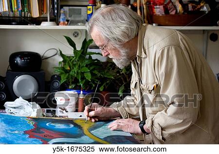 Portrait of the 72 year old Gerard, who is still actively working as a spiritual coach, painter and researcher. View Large Photo Image Stock Photography - Portrait of the 72 year old Gerard, who is still actively working as a spiritual coach, painter and researcher.. Fotosearch