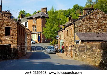 Stock Photo - Ravenbridge Stores and Post Office, Kirkoswald, Eden Valley, Cumbria, England, UK.. Fotosearch