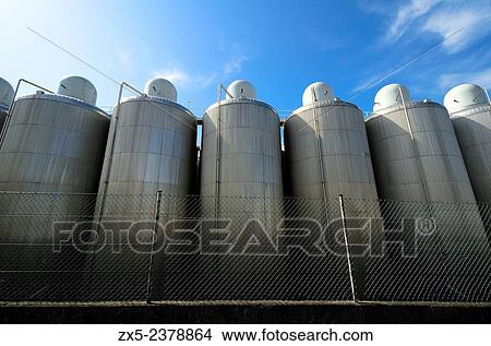 Repsol's refinery storage tanks - La Coruna, Galicia, Spain. View Large Photo Image Picture - Repsol's refinery storage tanks - La Coruna, Galicia, Spain.. Fotosearch