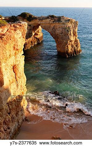 Rocks And Sandy Beach Porches Algarve Portugal Europe Stock Photography Y7s Fotosearch