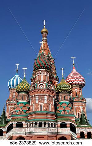 Saint Basil's Cathedral, or Cathedral of Vasily the Blessed, in the Red Square, Moscow, Russia. View Large Photo Image Stock Photo - Saint Basil's Cathedral, or Cathedral of Vasily the Blessed, in the Red Square, Moscow, Russia.. Fotosearch