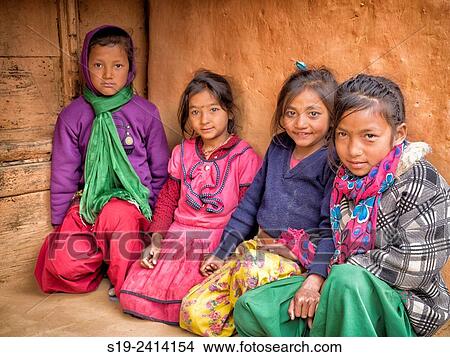 Picture - Samari village, Nepal. Fotosearch