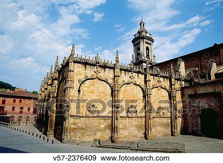 Stock Photo - San Miguel church. O±ati, Guipuzcoa province, Basque Country, Spain.. Fotosearch
