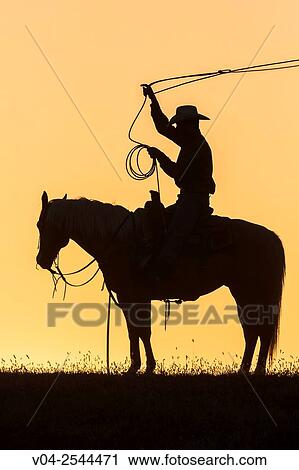 Single wrangler cowboy on horse at sunset, California, USA View Large Photo Image Stock Image - Single wrangler cowboy on horse at sunset, California, USA. Fotosearch