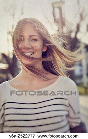 Smiling young adult woman portrait. View Large Photo Image Stock Photo - Smiling young adult woman portrait.. Fotosearch