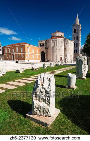 St. Donatus Church and Roman forum, Old Town Zadar, Dalmatian Coast, Croatia. View Large Photo Image Stock Image - St. Donatus Church and Roman forum, Old Town Zadar, Dalmatian Coast, Croatia.. Fotosearch