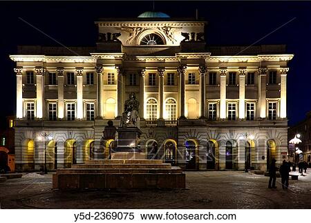 Staszic Palace, in front Nicolaus Copernicus statue, Warsaw, Poland. View Large Photo Image Stock Photography - Staszic Palace, in front Nicolaus Copernicus statue, Warsaw, Poland.. Fotosearch
