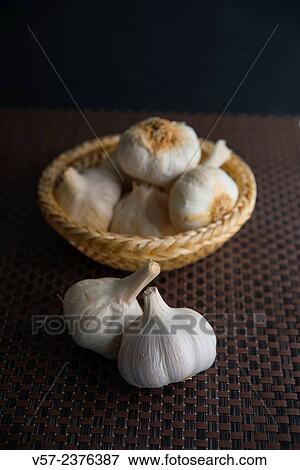 Stock Photo - Still life: garlics.. Fotosearch