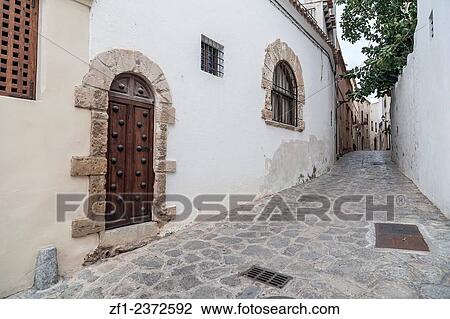 Street in Dalt Vila, Ibiza, Eivissa, Balearic Islands, Spain. View Large Photo Image Stock Image - Street in Dalt Vila, Ibiza, Eivissa, Balearic Islands, Spain.. Fotosearch