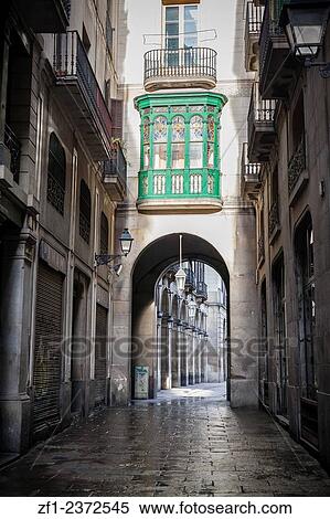 Street near to Plaza Real in Barcelona. View Large Photo Image Stock Photography - Street near to Plaza Real in Barcelona.. Fotosearch