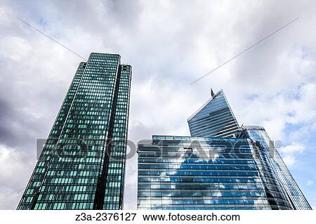 Stock Photo - Suez and Melis skyscrapers in Paris, France.. Fotosearch