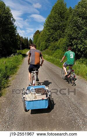 Summer cottage holiday brothers, J? mtland, Sweden brother, bike ride View Large Photo Image Stock Photo - Summer cottage holiday brothers, J? mtland, Sweden brother, bike ride. Fotosearch