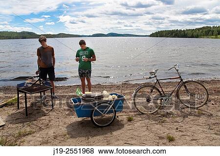 Summer cottage holiday brothers, J? mtland, Sweden brother, bike ride View Large Photo Image Stock Photo - Summer cottage holiday brothers, J? mtland, Sweden brother, bike ride. Fotosearch