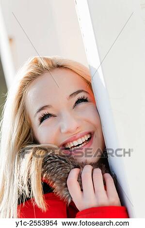 Picture - Teenager girl portrait very excited. Fotosearch