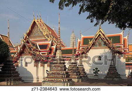 Thailand, Bangkok, Wat Pho, buddhist temple, monastery. View Large Photo Image Stock Image - Thailand, Bangkok, Wat Pho, buddhist temple, monastery.. Fotosearch
