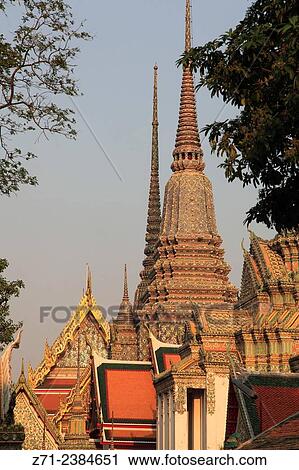Thailand, Bangkok, Wat Pho, buddhist temple, monastery. View Large Photo Image Stock Image - Thailand, Bangkok, Wat Pho, buddhist temple, monastery.. Fotosearch