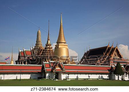 Thailand, Bangkok, Wat Phra Kaew, Emerald Buddha Temple. View Large Photo Image Picture - Thailand, Bangkok, Wat Phra Kaew, Emerald Buddha Temple.. Fotosearch