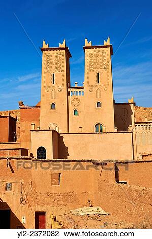 The Glaoui Kasbah's of Tamedaght in the Ounilla valley set surrounded by the hammada (stoney) desert in the foothills of the Altas mountains, Tamedaght, Morroco. View Large Photo Image Stock Image - The Glaoui Kasbah's of Tamedaght in the Ounilla valley set surrounded by the hammada (stoney) desert in the foothills of the Altas mountains, Tamedaght, Morroco.. Fotosearch