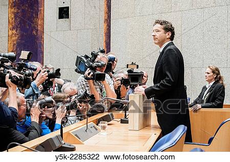 The Hague, Netherlands. The Dutch secretary / Minister of Finance, Mr. Jeroen Dijselbloem, offering the new, annual state budget for 2015 to the Second Chamber of Dutch Parliament. View Large Photo Image Stock Image - The Hague, Netherlands. The Dutch secretary / Minister of Finance, Mr. Jeroen Dijselbloem, offering the new, annual state budget for 2015 to the Second Chamber of Dutch Parliament.. Fotosearch