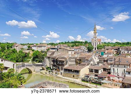 The old town of Nerac on the River Baise, Lot-et-Garonne, Aquitaine, France. View Large Photo Image Stock Image - The old town of Nerac on the River Baise, Lot-et-Garonne, Aquitaine, France.. Fotosearch
