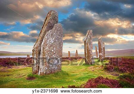 The Ring of Brodgar ( circa 2, 500 to circa 2, 000 BC) is a Neolithic henge and stone circle or henge, the largest and finest stone circles in the British Isles, Mainland Orkney, Scotland. View Large Photo Image Stock Photo - The Ring of Brodgar ( circa 2, 500 to circa 2, 000 BC) is a Neolithic henge and stone circle or henge, the largest and finest stone circles in the British Isles, Mainland Orkney, Scotland.. Fotosearch