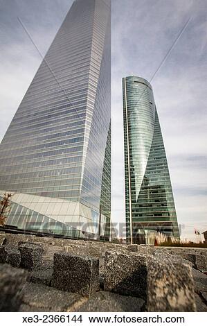 Torre de Cristal and Torre Espacio. Cuatro Torres Business Area (Four Towers Business Area). Paseo de la Castellana. Madrid. Spain. View Large Photo Image Picture - Torre de Cristal and Torre Espacio. Cuatro Torres Business Area (Four Towers Business Area). Paseo de la Castellana. Madrid. Spain.. Fotosearch
