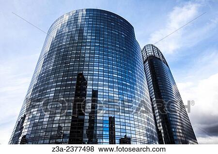 Tour Esplanade (Tour S? quo? a) skyscraper at Paris-La D? fense, France. View Large Photo Image Stock Photo - Tour Esplanade (Tour S? quo? a) skyscraper at Paris-La D? fense, France.. Fotosearch