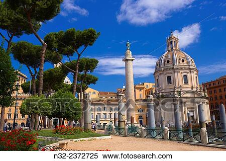 Trajan's Forum, Foro di traiano, Santa MarÆa di Loreto Church, Roman Forum, Rome, Lazio, Italy, Europe. View Large Photo Image Stock Photography - Trajan's Forum, Foro di traiano, Santa MarÆa di Loreto Church, Roman Forum, Rome, Lazio, Italy, Europe.. Fotosearch