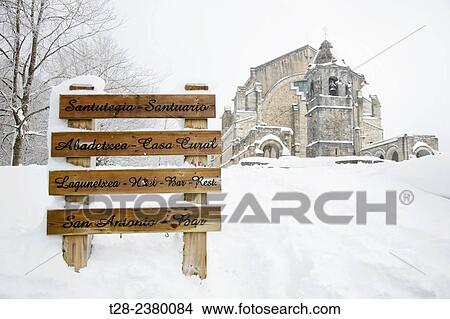 Urkiolako santutegia at winter day. View Large Photo Image Picture - Urkiolako santutegia at winter day.. Fotosearch