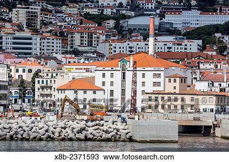 Waterfront view in the heart of the capital city of Funchal, Madeira, Portugal. View Large Photo Image Stock Image - Waterfront view in the heart of the capital city of Funchal, Madeira, Portugal.. Fotosearch